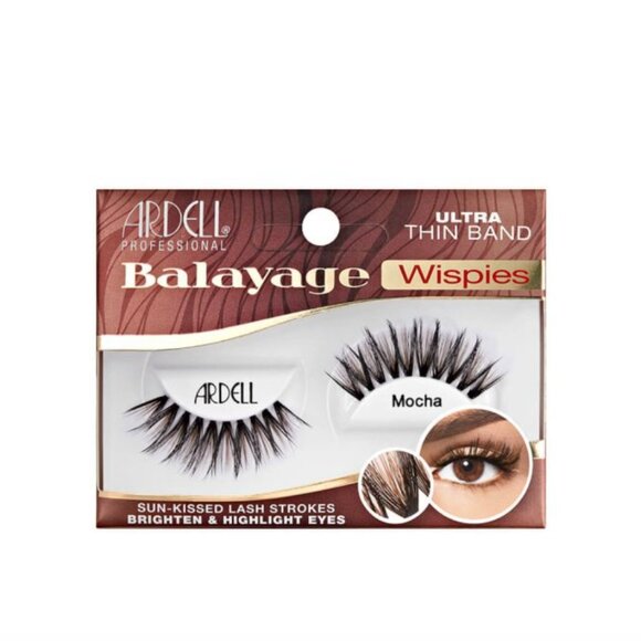 Ardell Lashes Balayage Wispies Set - Ultra Thin Band | Mocha & Caramel | NEW - Picture 2 of 5